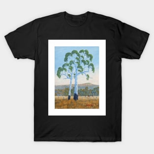 Gum Trees, Looking to Mt Stuart Townsville - Oil on board T-Shirt